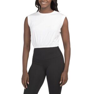 MONDETTA STUDIO White Elasticated Tank Top